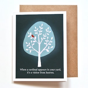 Cardinal Sympathy card, Condolence card, Sorry for your loss, Cardinal Card, Death Anniversary card, Remembering beloved, Comforting sorrow