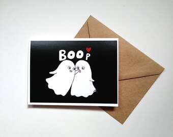 Funny Ghost Anniversary Card, Flirty Boop, Halloween Gift