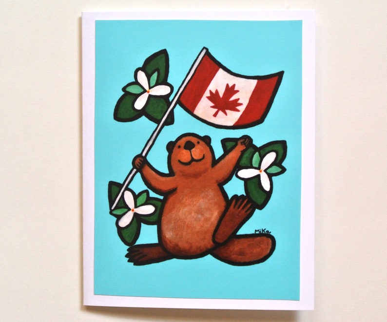 Canadian Greeting Card Funny Birthday Card From Canada Beaver Etsy