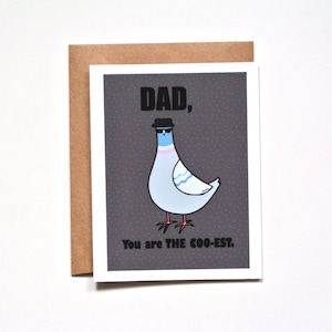 Carte drôle de fête des pères, carte d'anniversaire de papa la plus cool, cadeau de fan de Breaking Bad, pigeon original avec chapeau, carte d'anniversaire de mari, message personnalisé