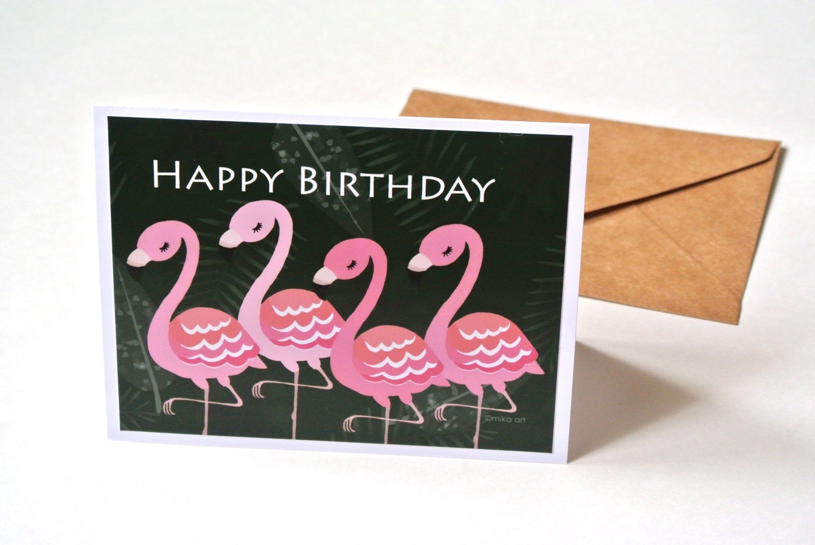 Flamingo Birthday card Fabulous Flamingos Birthday party | Etsy