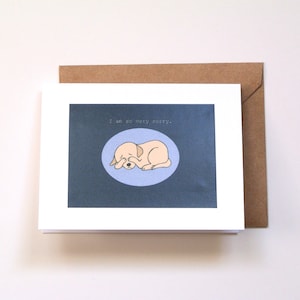 Désolé, cadeau d'excuses de chiot mignon, j'ai merdé, carte de vœux s'il vous plaît, cadeau relation pour lui, carte d'excuse de l'amitié, cadeau pour amoureux des chiens