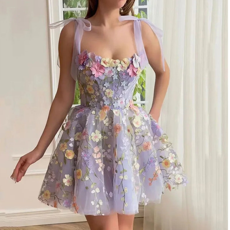 Dress With Textured Floral Embroidery main image 1