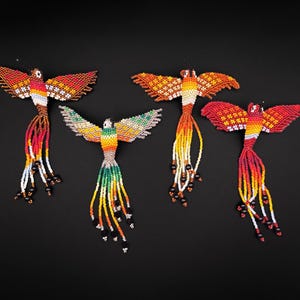 Beaded Hummingbird // Beaded Hummingbird Ornament // Woven Hummingbird // Beaded Hummingbird