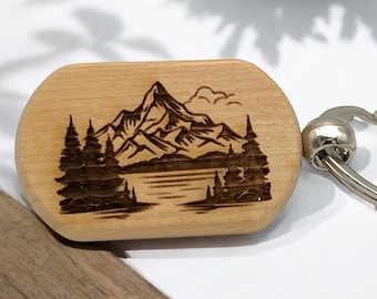Landmark Wooden Keychain– Personalized Engraved Design & Custom Message– Perfect Souvenir or Keepsake, Gift for Friends, Bulk orders welcome