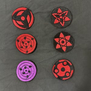 Anime Inspired Shinobi Power Eye Iron On Embroidered Patch For Clothes And Accessories
