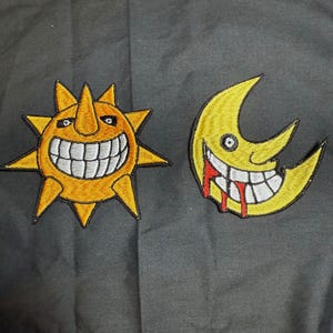 Sun And Moon Eater Anime Inspired Embroidered Iron On Patch for Clothes and Accessories