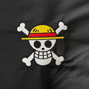 OP Inspired Pirate Skull Embroidered Iron On Patch for Clothes and Accessories