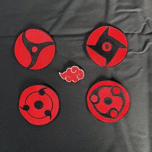 Anime Inspired Shinobi Power Eye Iron On Embroidered Patch  For Clothes And Accessories