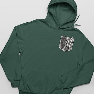 Anime Embroidery Design Available As T Shirt, Sweatshirt, or Hoodie: Left Chest AOT Freedom Regiment Cosplay Streetwear