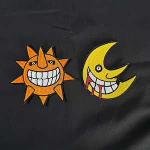 Sun And Moon Eater Anime Inspired Embroidered Iron On Patch for Clothes and Accessories