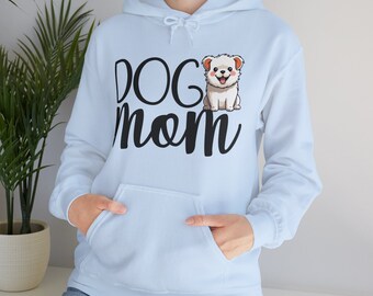 Dog Mom Hoodie Dog Mom Sweatshirt Dog Mom Gift, Sweatshirt For Dog Mom, Unisex Heavy Blend Hooded Sweatshirt Cozy and Stylish for Dog Lovers