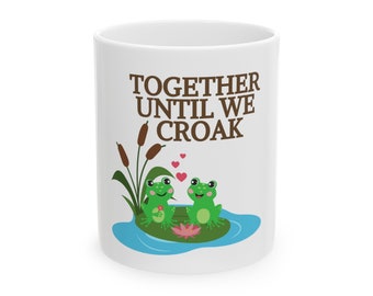 Croak Mug Frog Mug Couple Wedding Gift  Frog Lover Gift Valentine's Day Gift Anniversary Gift Idea