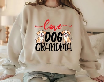 Sudadera personalizada para la abuela del perro, sudadera con capucha de regalo de la abuela del perro para el regalo del día de la madre del dueño del perro, suéter de la abuela del perro, sudadera con capucha de la abuela de piel para la abuela
