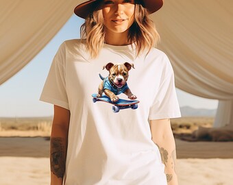French Bulldog Shirt Dog Mom Dad Gift bulldog Lover Pet Lover Shirt Cute Bulldog T-Shirt English Bulldog T-shirt  Bulldog On Skateboard