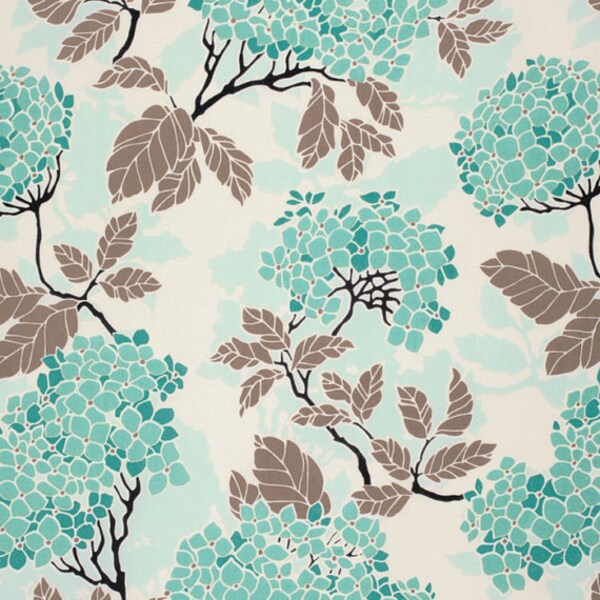 HUGE SALE - 1 yd -  Free Spirit Fabrics - Joel Dewberry - PWJD090 Egg Blue - Beautiful hydrangea print!
