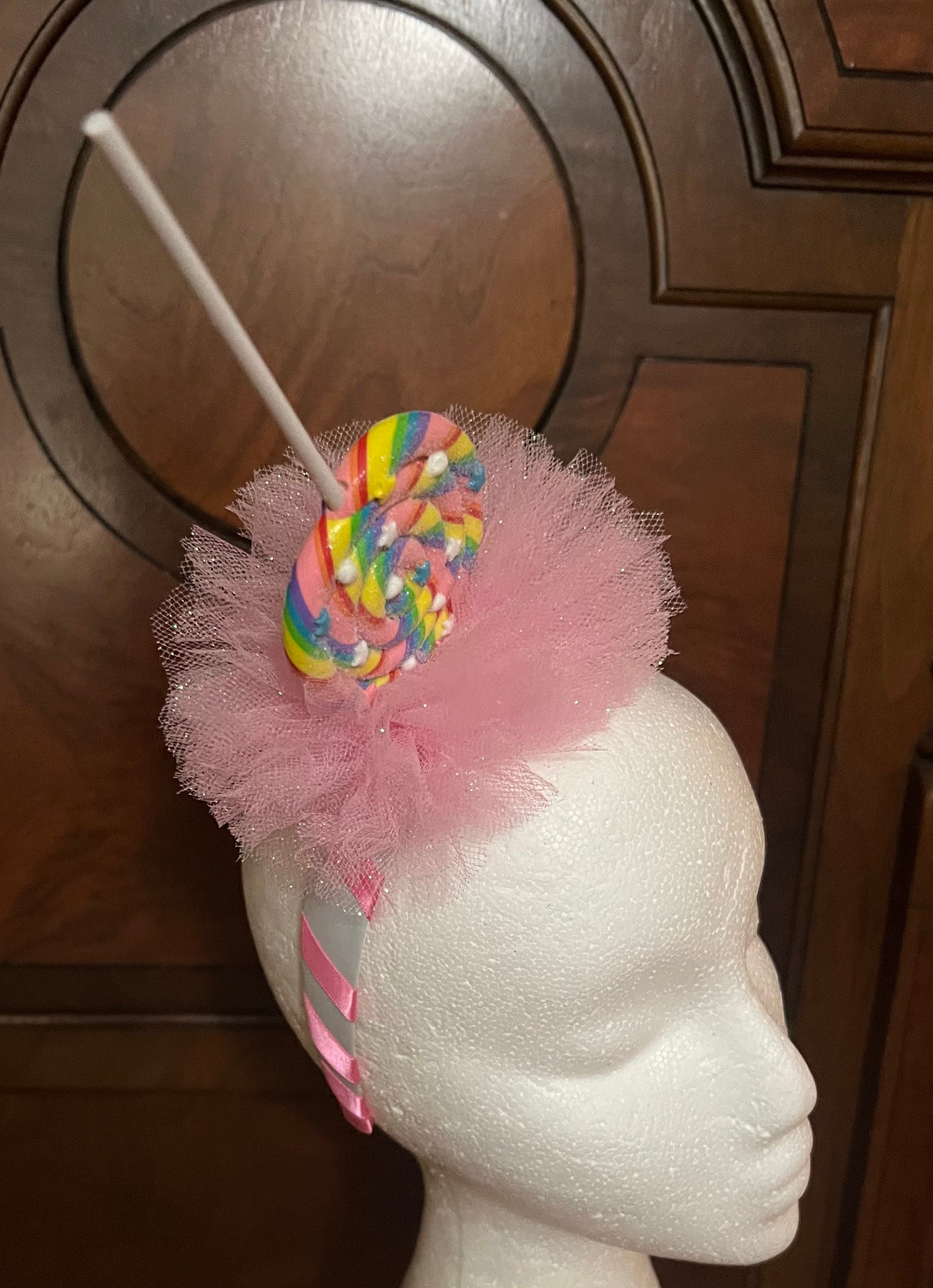 Classic Swirly Rainbow Lollipop Fascinator Headband