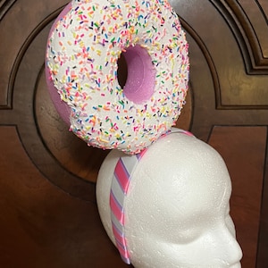 Giant Sprinkle Donut Fascinator Headband: Candy Theme Party