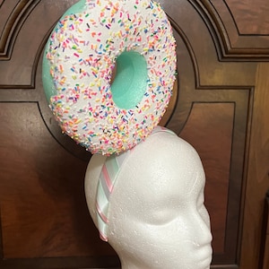 Giant Sprinkle Donut Fascinator Headband - Donut Theme - Birthday Headband - Candy Land Theme - Bake Sale - Bakery - Donut Lover - Sweets