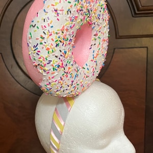 Giant Sprinkle Donut Fascinator Headband - Donut Theme - Birthday Headband - Candy Land Theme - Bake Sale - Bakery - Donut Lover - Sweets