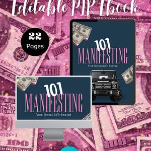 Digital journal, editable ebook, manifesting journal, PLR, business planner, life planner, done for you.