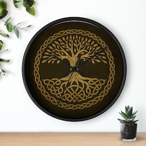 Celtic Tree of Life Wall Clock, Vintage Home Decor, Unique Gift for Nature Lovers, Boho Style, Wall Art, Timeless Design
