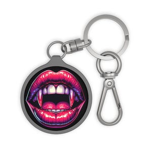 Vampire Fangs Keyring Tag, Spooky Keychain, Unique Gift for Halloween, Fun Accessory for Horror Lovers, Gothic Decor