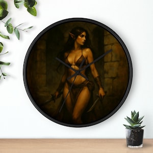 Fantasy Art Wall Clock - Mysterious Atmosphere for Home, Perfect Gift for Collectors, Dungeons & Dragons Decor, Unique Timepiece