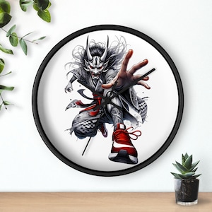 Dynamic Anime Wall Clock - Stylish Decor for Gamers, Japanese Aesthetic, Home Office, Unique Gift, Modern Wall Art