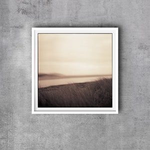 Poetic Seaside Picture From Malahide, Ireland, Whimsical, Landscape, Photography, Art Print, Sepia, Square, Home, Meditation, Brown, Beach image 10