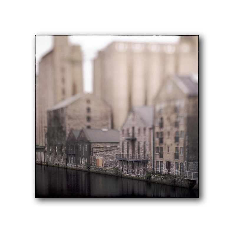 Grand Canal Dock in Dublin, Old City Mills, Ireland, Photography, Old Building detail, Old Silo, Building Facade, Brick industrial building image 1
