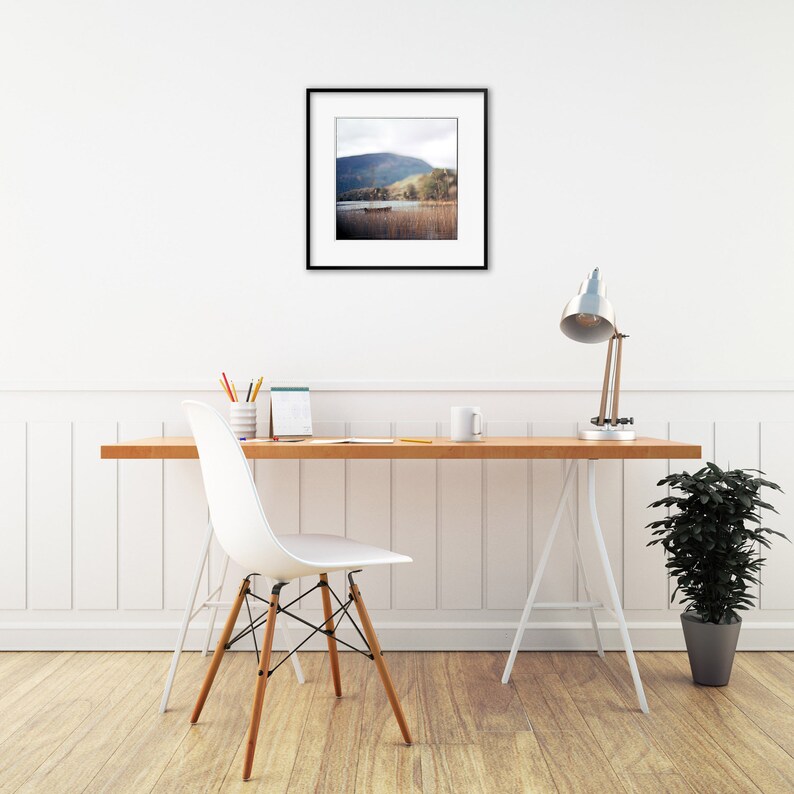 Lake In Ireland, Boat on Lake, Mountains, Nature, Ireland Photography, Kerry, Ring Of Kerry, Fishing, Lake, Collectible, Square, Home, Zen image 7