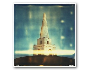 Killiney Hill Monumet, In Dublin, Ireland, Nautical, SX70, Polaroid Photography, Vintage Art, Home, Office, Decor, Original, Architecture