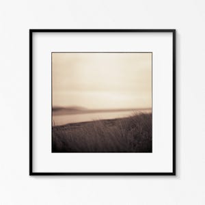 Poetic Seaside Picture From Malahide, Ireland, Whimsical, Landscape, Photography, Art Print, Sepia, Square, Home, Meditation, Brown, Beach image 3