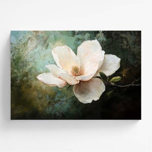 Magnolia Solace – Elegant Blossom Artwork | Contemporary Botanical Wall Print | Serene Floral Decor | Printable Fine Art | Instant Download