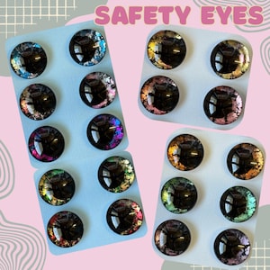 Hand painted safety eyes for crochet toys