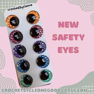 Hand painted safety eyes for crochet toys