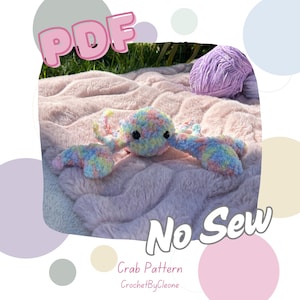 Cute Crab Crochet Plushie Pattern No-Sew