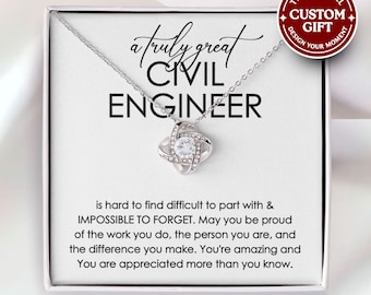 Civil Engineer Necklace - Gift for Civil Engineer, Thank You Civil Engineer Jewelry, Appreciation Gift for Civil Engineer