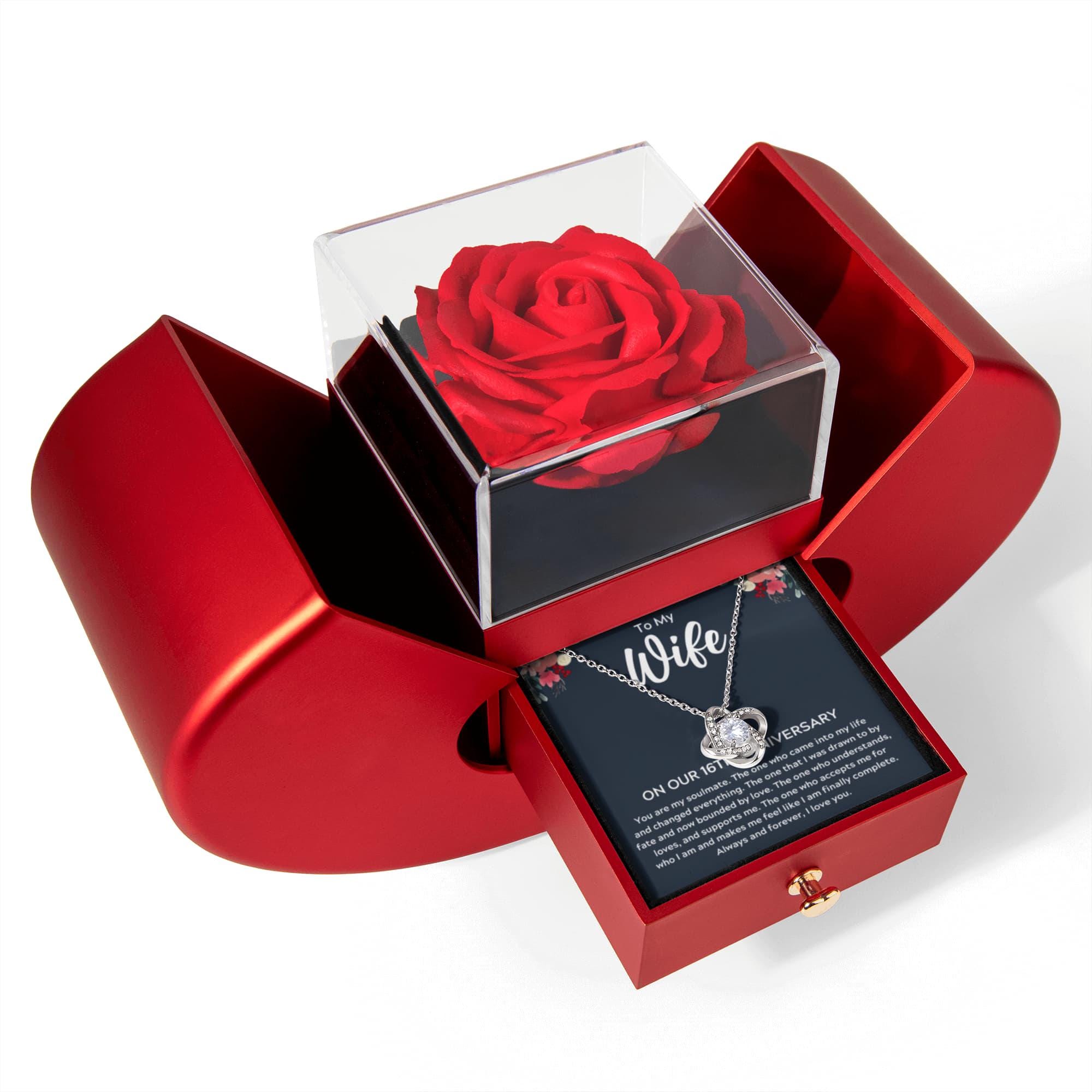 Wife on Our 16th Anniversary Jewelry - Personalized Marriage