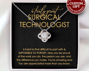 Surgical Technologist Necklace - Gift for Surgical Technologist, Thank You Scrub Tech, Appreciation Gift for Surgical Tech, Medical Student