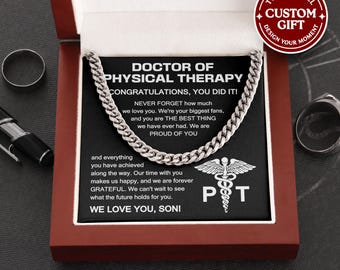 DPT Graduation Necklace - Doctor of Physical Therapy Graduation Jewelry, Gift for DPT Graduation, Gift for New Physical Therapist, DPT Gifts