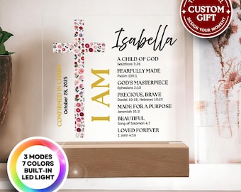 Konfirmation Geschenk für Mädchen Plakette - katholische Konfirmation Frauen, Konfirmation Pate Geschenk für christliche Frauen, Konfirmation Geschenk für Sie