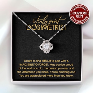 Dosimetrist Necklace - Gift for Dosimetrist, Thank You Dosimetrist Jewelry, Appreciation Gift for Medical Dosimetrist, Dosimetry Retirement