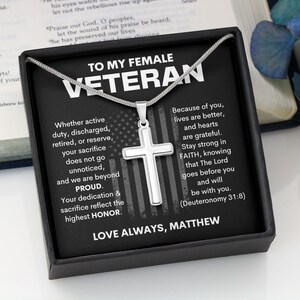 Weiblicher uralter Bibel-Vers-Schmuck - Ruhestandsarmee vorhanden, Frauen im Militärgeschenk, weibliche Soldatengeschenke, USMC weibliche veteran