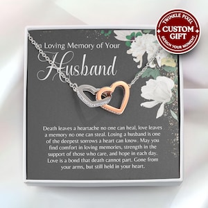 Husband Remembrance Necklace - Sympathy Gift For Loss Of Husband,  Husband Memorial Jewelry, Loss Of Husband Bereavement, Loss Of Husband