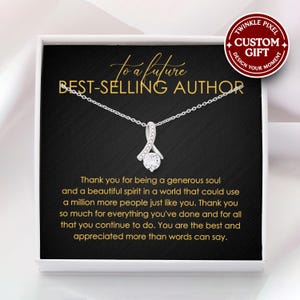 Best-Selling Author Necklace - Future Best Seller Author, Writer Gift, Gift for New Author, Future Best-Selling Author Gift, Book Lovers
