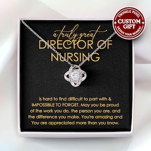 Director of Nursing Jewelry - Nursing Director Gift, Gift For Director of Nursing, Nurse Director Necklace, Appreaciation Retirement Gift