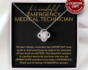EMT Necklace - Emergency Medical Technician Gift, Appreciation Gift for EMT, Christmas Gift for Emergency Medical Technician