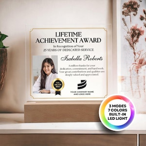 Personalized Work Anniversary Award Plaque - Custom Workiversary Gifts, Staff Lifetime Achievement Award, Employee Appreciation Award Gifts